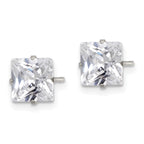 FJC Finejewelers Stainless Steel Polished Square CZ Stud Post Earrings 7 x 7 mm