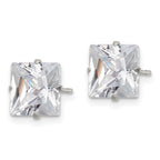 FJC Finejewelers Stainless Steel Polished Square CZ Stud Post Earrings 8 x 8 mm