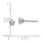 FJC Finejewelers Stainless Steel Polished Star CZ Stud Post Earrings 4 x 4 mm