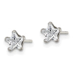 FJC Finejewelers Stainless Steel Polished Star CZ Stud Post Earrings 5 x 5 mm