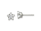 FJC Finejewelers Stainless Steel Polished Star CZ Stud Post Earrings 6 x 6 mm