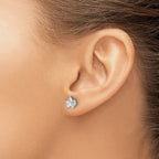 FJC Finejewelers Stainless Steel Polished Star CZ Stud Post Earrings 7 x 7 mm