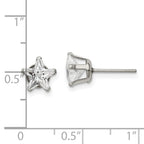 FJC Finejewelers Stainless Steel Polished Star CZ Stud Post Earrings 7 x 7 mm