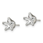 FJC Finejewelers Stainless Steel Polished Star CZ Stud Post Earrings 7 x 7 mm