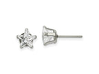 FJC Finejewelers Stainless Steel Polished Star CZ Stud Post Earrings 7 x 7 mm