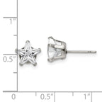 FJC Finejewelers Stainless Steel Polished Star CZ Stud Post Earrings 8 x 8 mm