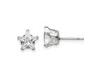 FJC Finejewelers Stainless Steel Polished Star CZ Stud Post Earrings 8 x 8 mm