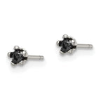 FJC Finejewelers Stainless Steel Polished Black Star CZ Stud Post Earrings 3 x 3 mm