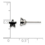 FJC Finejewelers Stainless Steel Polished Black Star CZ Stud Post Earrings 5 x 5 mm