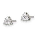 FJC Finejewelers Stainless Steel Polished Triangle CZ Stud Post Earrings 4 x 4 mm