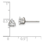 FJC Finejewelers Stainless Steel Polished Triangle CZ Stud Post Earrings 5 x 5 mm