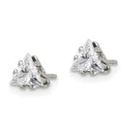 FJC Finejewelers Stainless Steel Polished Triangle CZ Stud Post Earrings 5 x 5 mm