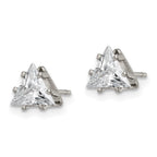 FJC Finejewelers Stainless Steel Polished Triangle CZ Stud Post Earrings 6 x 6 mm