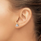 FJC Finejewelers Stainless Steel Polished Triangle CZ Stud Post Earrings 6 x 6 mm