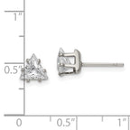FJC Finejewelers Stainless Steel Polished Triangle CZ Stud Post Earrings 6 x 6 mm