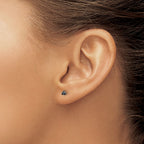 FJC Finejewelers Stainless Steel Polished Black Triangle CZ Stud Post Earrings 3 x 3 mm