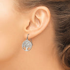 FJC Finejewelers Stainless Steel Dangle Polished Tree of Life Cut-out Shepherd Hook Earrings 32 x 19 mm