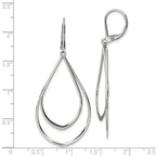 FJC Finejewelers Stainless Steel Polished Double Teardrop Dangle Leverback Earrings 56 x 23 mm