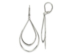 FJC Finejewelers Stainless Steel Polished Double Teardrop Dangle Leverback Earrings 56 x 23 mm