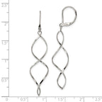 FJC Finejewelers Stainless Steel Polished Twist Dangle Leverback Earrings 55 x 13 mm