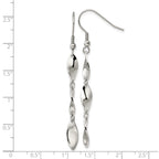 FJC Finejewelers Stainless Steel Polished Twisted Dangle Shepherd Hook Earrings 63 x 6 mm