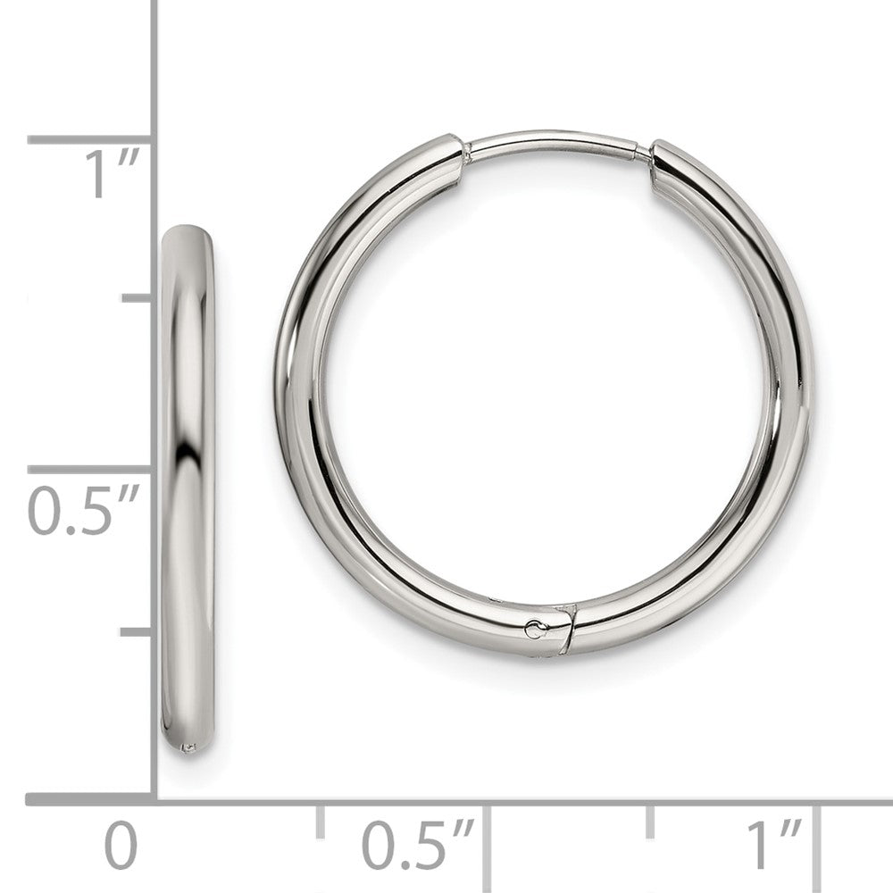 FJC Finejewelers Stainless Steel Polished 2mm Endless Hinged Hoops 18 mm x 19 mm