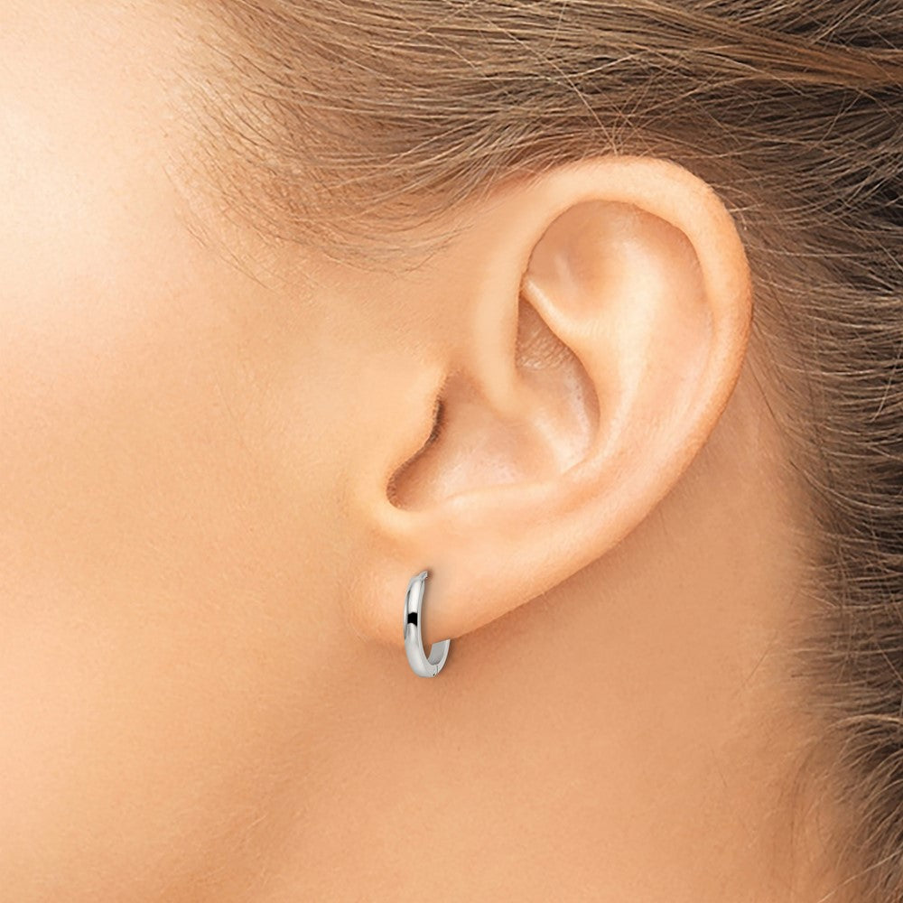 FJC Finejewelers Stainless Steel Polished 1.4mm Endless Hinged Hoops 11 mm x 11 mm