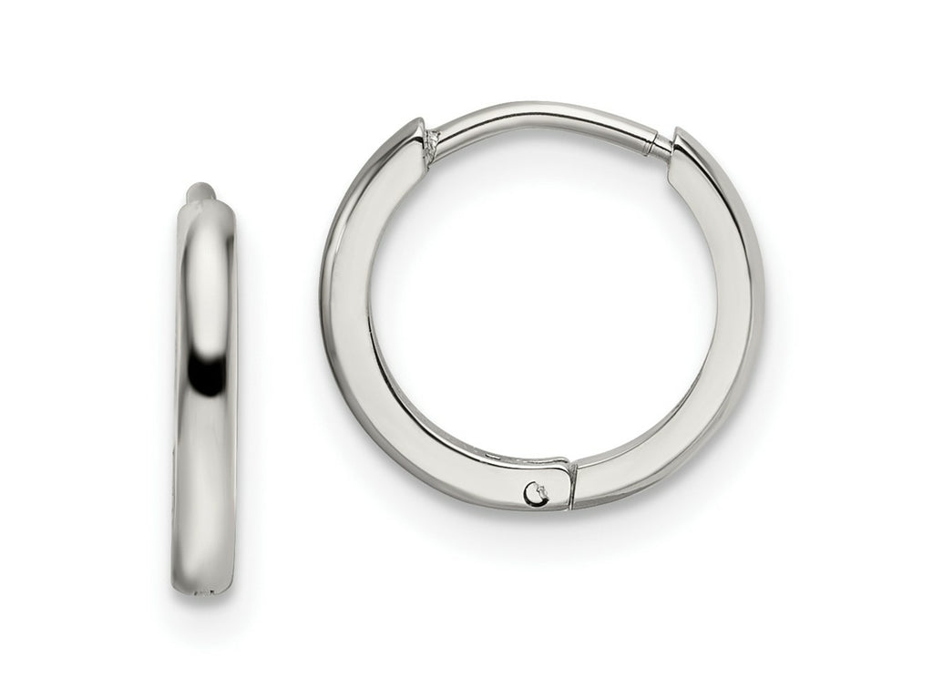 FJC Finejewelers Stainless Steel Polished 1.4mm Endless Hinged Hoops 11 mm x 11 mm