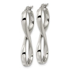 FJC Finejewelers Stainless Steel Polished Infinity Symbol Twist Hoop Earrings 36 x 17 mm