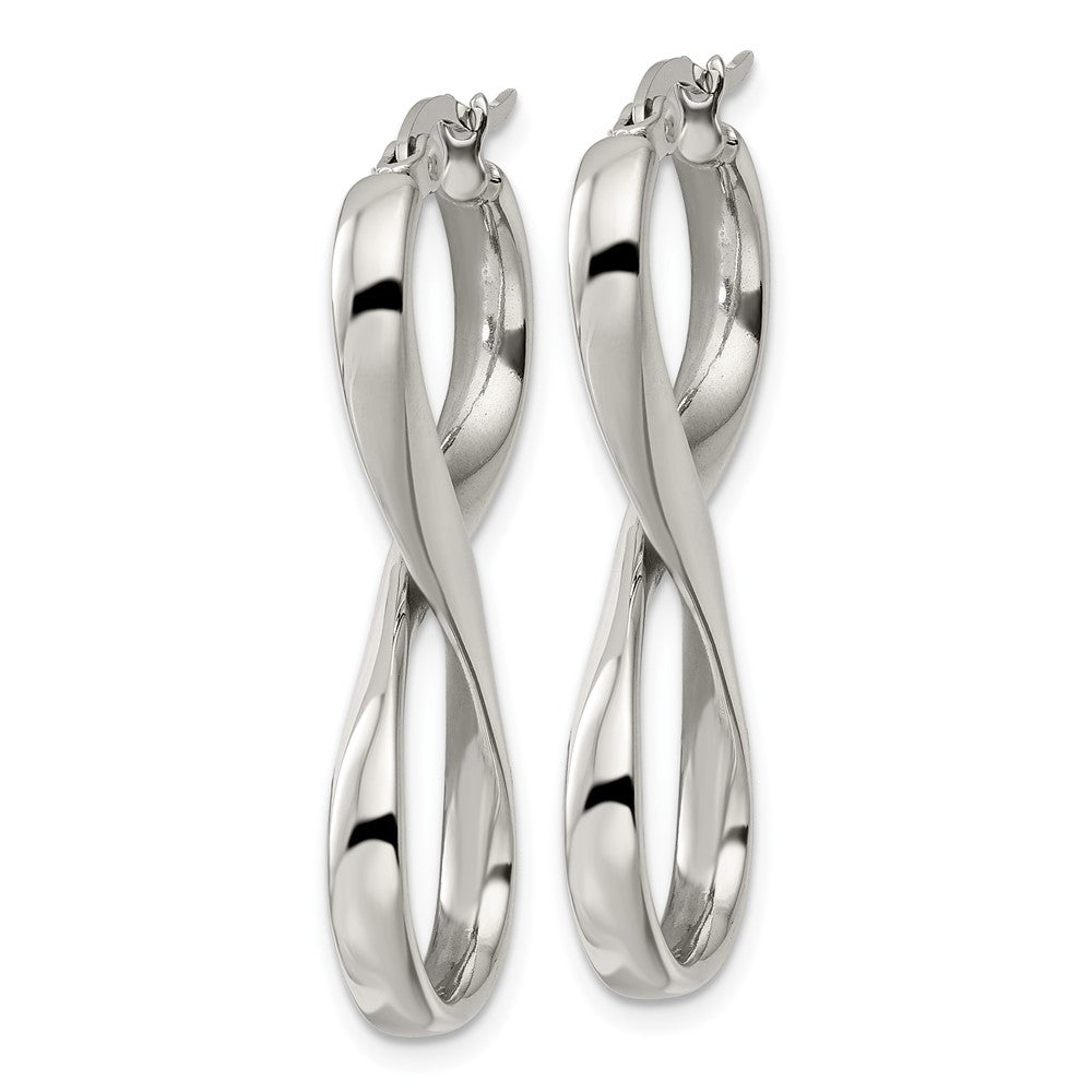 FJC Finejewelers Stainless Steel Polished Infinity Symbol Twist Hoop Earrings 36 x 17 mm