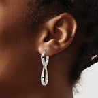 FJC Finejewelers Stainless Steel Polished Infinity Symbol Twist Hoop Earrings 36 x 17 mm