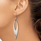 FJC Finejewelers Stainless Steel Polished Dangle Shepherd Hook Earrings 76 x 16 mm
