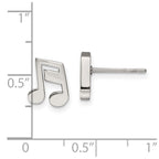 FJC Finejewelers Stainless Steel Button Polished Music Note Post Earrings 7 x 7 mm