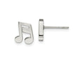 FJC Finejewelers Stainless Steel Button Polished Music Note Post Earrings 7 x 7 mm