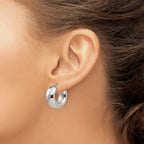 FJC Finejewelers Stainless Steel Polished Hoop Earrings 21 x 21 mm