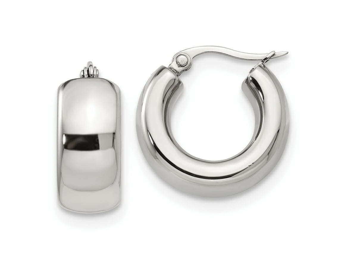 FJC Finejewelers Stainless Steel Polished Hoop Earrings 21 x 21 mm