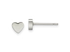FJC Finejewelers Stainless Steel Button Polished Heart Post Earrings 5 x 4 mm