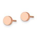FJC Finejewelers Stainless Steel Button Polished Rose IP-plated Circle Post Earrings 4 x 4 mm