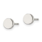 FJC Finejewelers Stainless Steel Button Polished Circle Post Earrings 4 x 4 mm