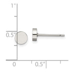 FJC Finejewelers Stainless Steel Button Polished Circle Post Earrings 4 x 4 mm