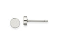 FJC Finejewelers Stainless Steel Button Polished Circle Post Earrings 4 x 4 mm