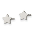 FJC Finejewelers Stainless Steel Button Polished Star Post Earrings 4 x 4 mm