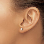 FJC Finejewelers Stainless Steel Button Polished Star Post Earrings 4 x 4 mm