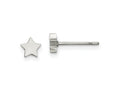FJC Finejewelers Stainless Steel Button Polished Star Post Earrings 4 x 4 mm