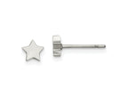 FJC Finejewelers Stainless Steel Button Polished Star Post Earrings 4 x 4 mm