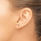FJC Finejewelers Stainless Steel Button Polished Rose IP-plated Triangle Post Earrings 4 x 4 mm