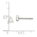 FJC Finejewelers Stainless Steel Button Polished Triangle Post Earrings 4 x 4 mm