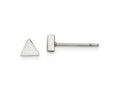 FJC Finejewelers Stainless Steel Button Polished Triangle Post Earrings 4 x 4 mm