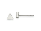 FJC Finejewelers Stainless Steel Button Polished Triangle Post Earrings 4 x 4 mm