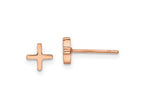 FJC Finejewelers Stainless Steel Button Polished Rose IP-plated X Post Earrings 6 x 6 mm